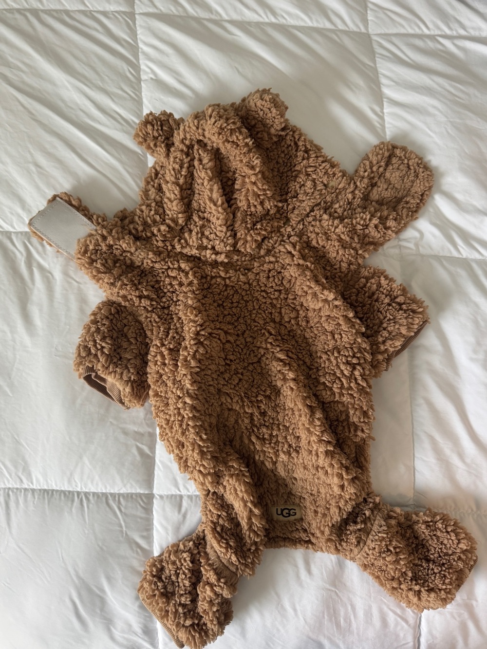 UGG Chestnut Sherpa-Lined Pet Onesie